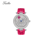 Women's Butterfly Watch – Rotating Dial, Iced-Out, 42mm T819L