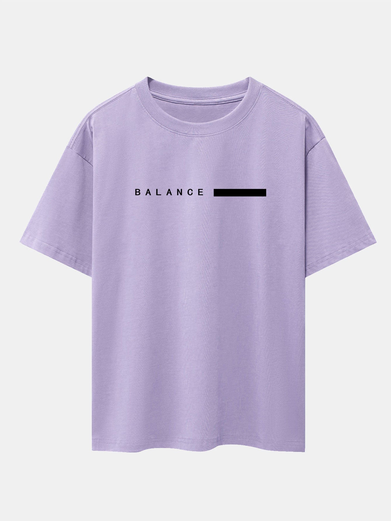 Balance Stripe Print Drop Shoulder Oversize T-Shirt - Naturzy