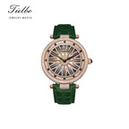 Women's Fortune Flow Watch – Rotating Dial, Iced-Out, 42mm T127L