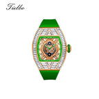 Crystal Storm Watch – Quartz, Skeleton, Crystal Inlay T827S