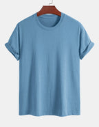 Basic Regular Fit Cotton T-Shirt - Naturzy