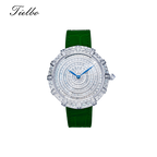Women's Round Waltz Watch – Quartz, 37mm, Full Crystal T818L