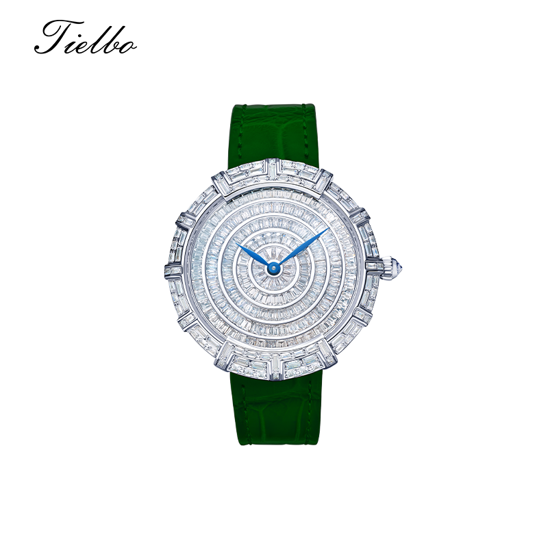 Women's Round Waltz Watch – Quartz, 37mm, Full Crystal T818L