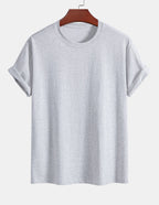 Basic Regular Fit Cotton T-Shirt - Naturzy