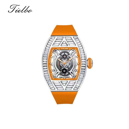 Crystal Storm Watch – Quartz, Skeleton, Crystal Inlay T827S