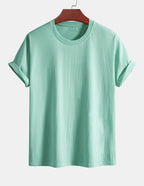 Basic Regular Fit Cotton T-Shirt - Naturzy