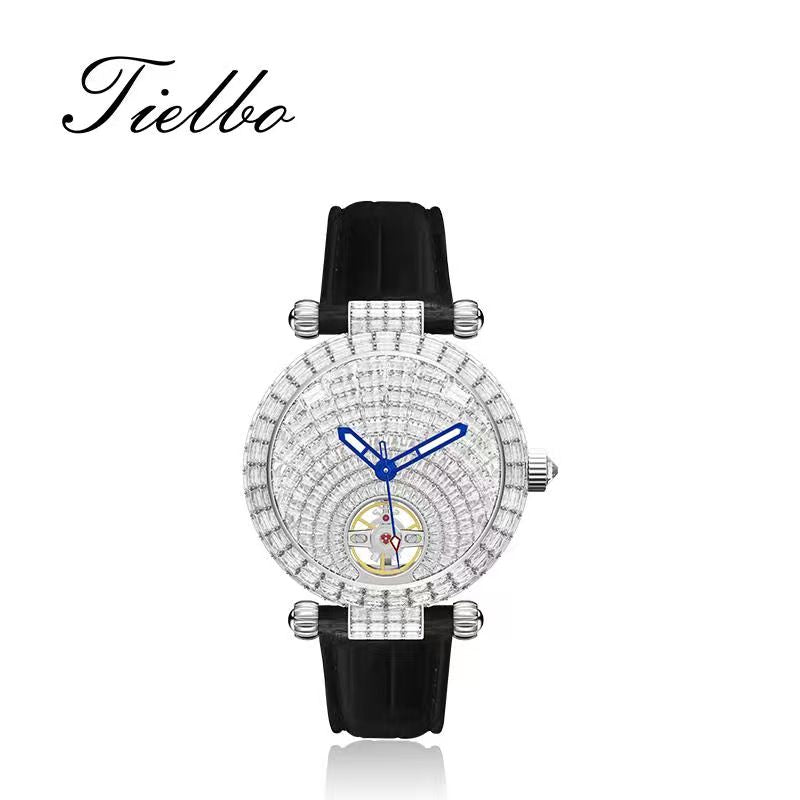 Women's Stellar Night Automatic Watch – 38mm, Full Crystal T856L