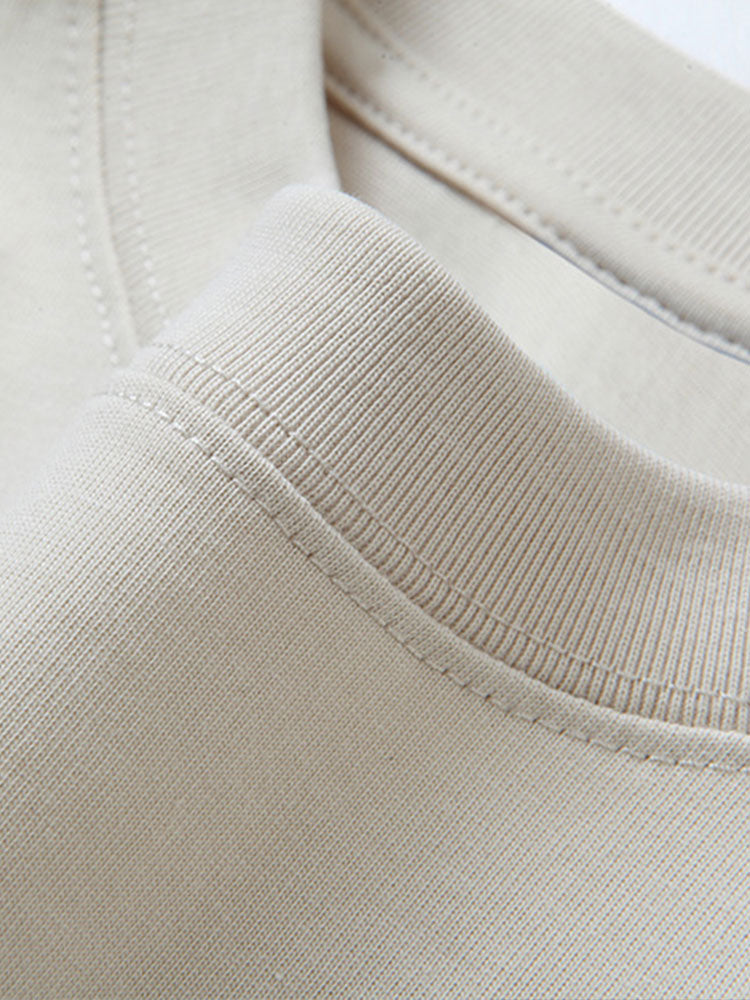 Basic Heavy Weight Drop Shoulder Oversize T-Shirt - Naturzy