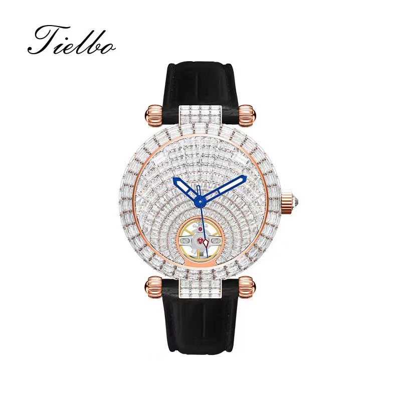 Women's Stellar Night Automatic Watch – 38mm, Full Crystal T856L
