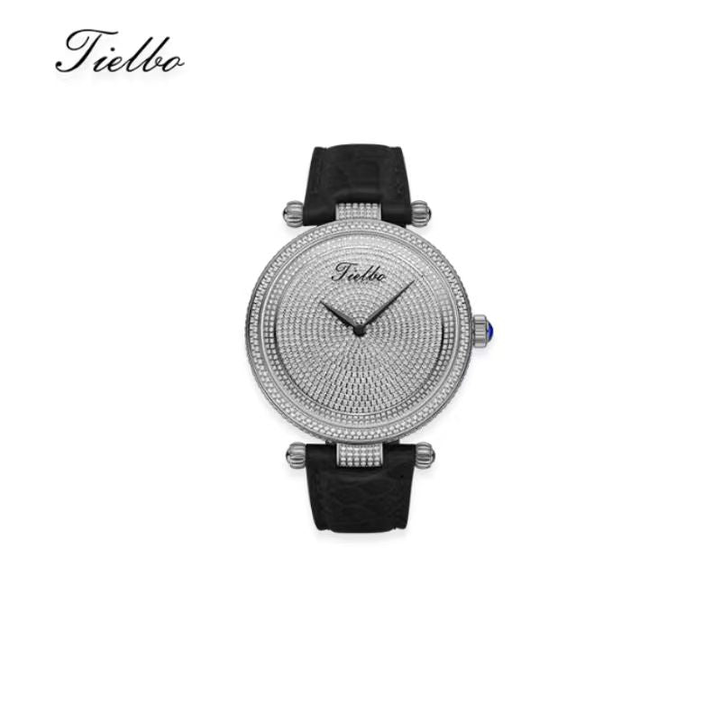 Starlight Iced-Out Watch – Swiss Quartz, Full Crystal, 45mm T128M