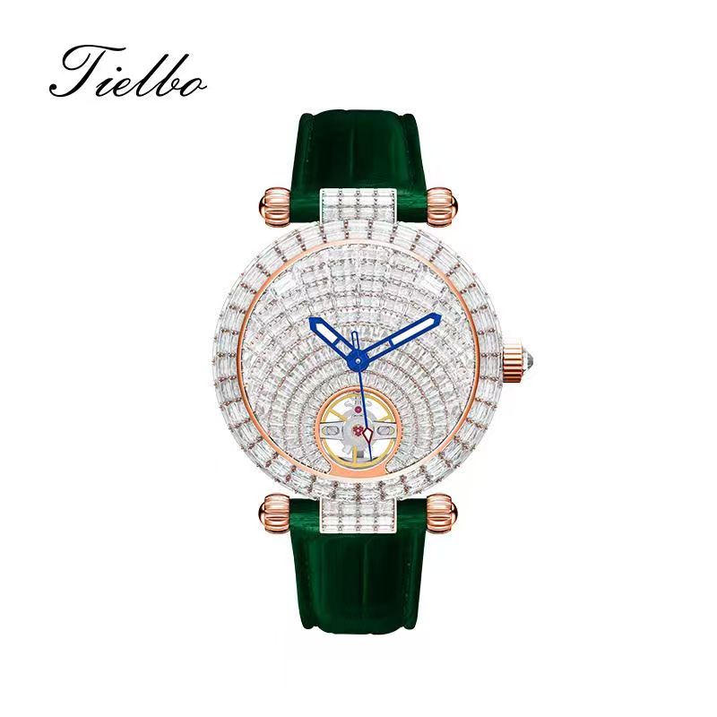 Women's Stellar Night Automatic Watch – 38mm, Full Crystal T856L