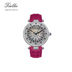 Women's Fortune Flow Watch – Rotating Dial, Iced-Out, 42mm T127L