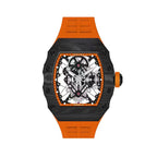 Mecha II Black Tourbillon Watch – Carbon Fiber, Skeleton, 43×52mm T606