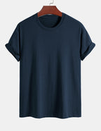 Basic Regular Fit Cotton T-Shirt - Naturzy