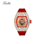 Crystal Storm Watch – Quartz, Skeleton, Crystal Inlay T827S
