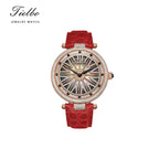Women's Fortune Flow Watch – Rotating Dial, Iced-Out, 42mm T127L