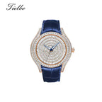Waltz Automatic Watch – Full Crystal, Elegant, 39×45mm T815M