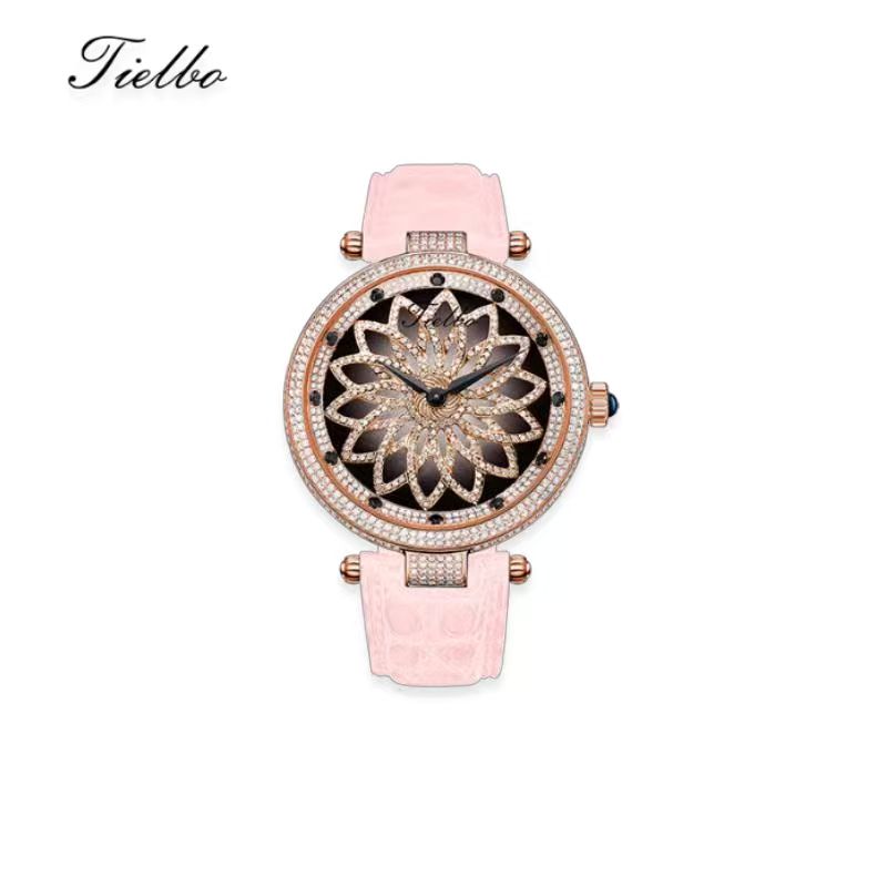 Women's Bloom Watch – Rotating Dial, Iced-Out, 42mm T127L