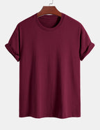 Basic Regular Fit Cotton T-Shirt - Naturzy