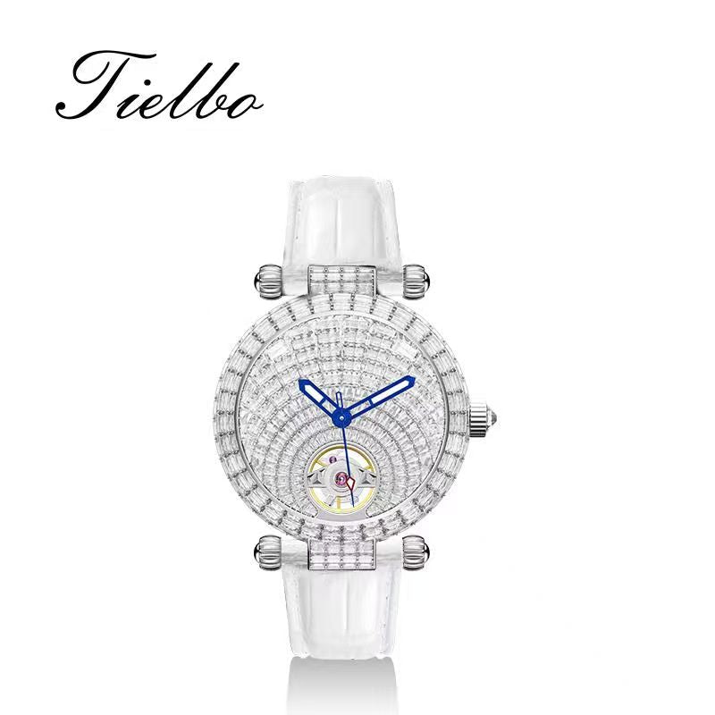 Women's Stellar Night Automatic Watch – 38mm, Full Crystal T856L