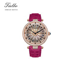 Women's Fortune Flow Watch – Rotating Dial, Iced-Out, 42mm T127L