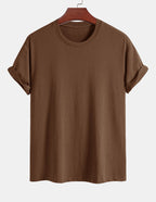 Basic Regular Fit Cotton T-Shirt - Naturzy