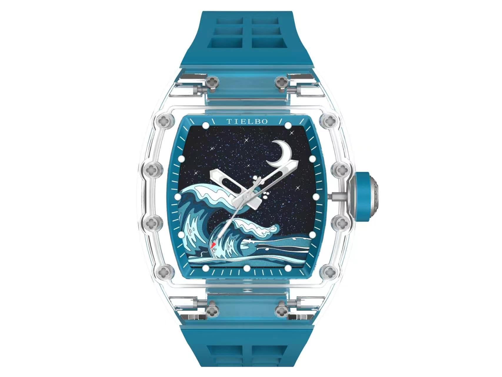 Wave Motion Watch – Transparent, Automatic T716M