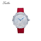 Women's Round Waltz Watch – Quartz, 37mm, Full Crystal T818L