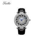 Women's Dawn Fortune Watch – Rotating Dial, Iced-Out, 42mm T127L