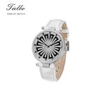 Women's Dawn Fortune Watch – Rotating Dial, Iced-Out, 42mm T127L