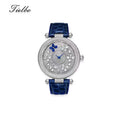 Women's Butterfly Watch – Rotating Dial, Iced-Out, 42mm T819L