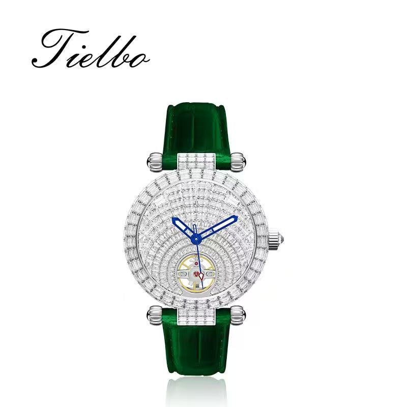 Women's Stellar Night Automatic Watch – 38mm, Full Crystal T856L