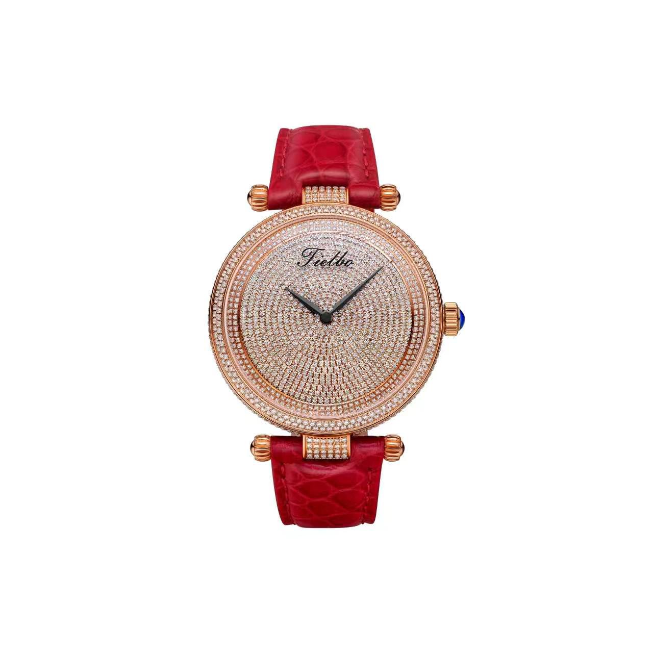 Starlight Iced-Out Watch – Quartz, 42mm, Full Crystal T128L