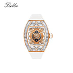 Crystal Storm Watch – Quartz, Skeleton, Crystal Inlay T827S