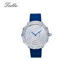 Women's Round Waltz Watch – Quartz, 37mm, Full Crystal T818L