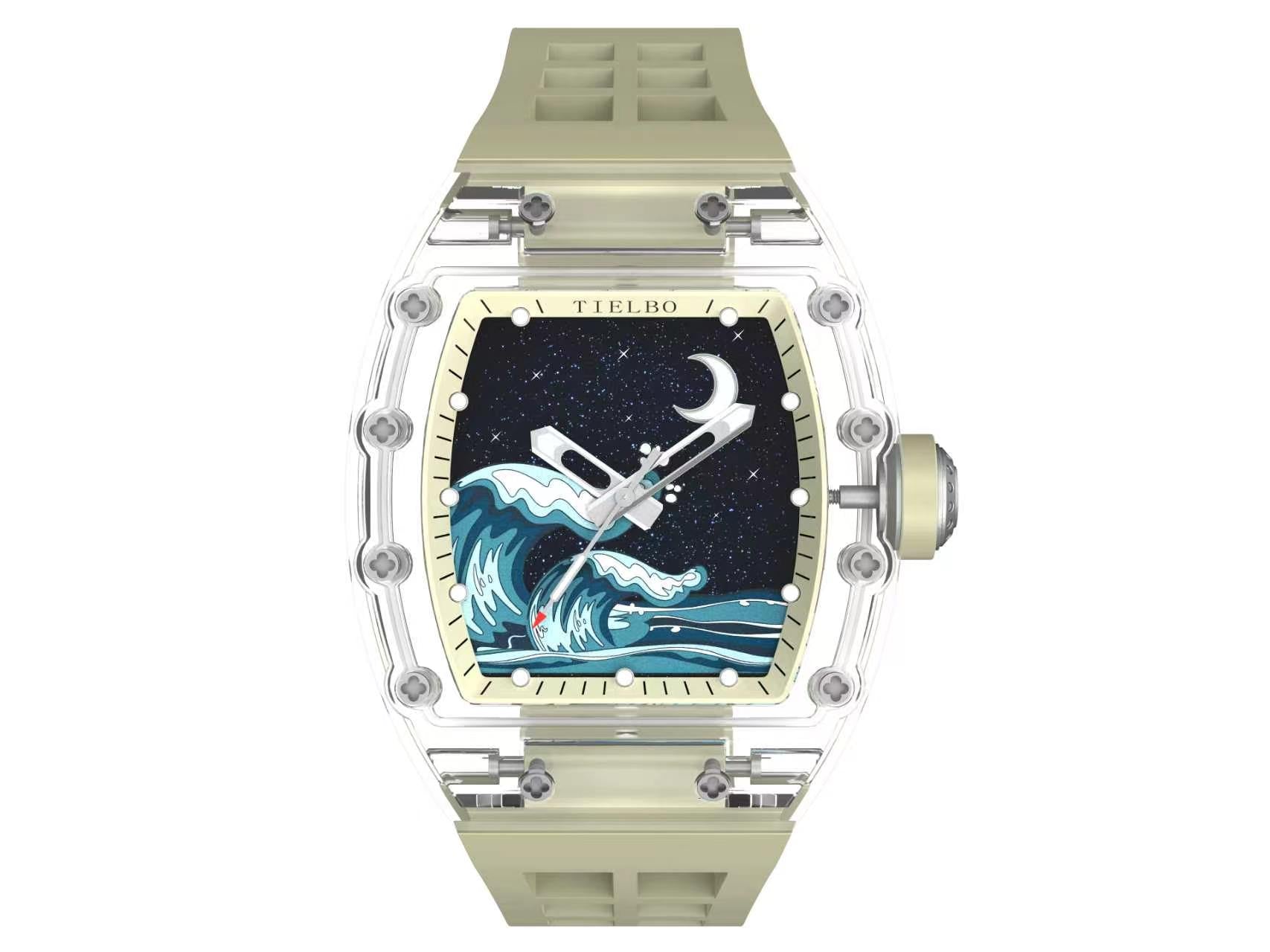 Wave Motion Watch – Transparent, Automatic T716M