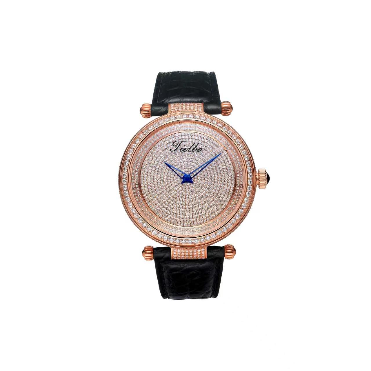 Starlight Iced-Out Watch – Swiss Quartz, Full Crystal, 45mm T128M
