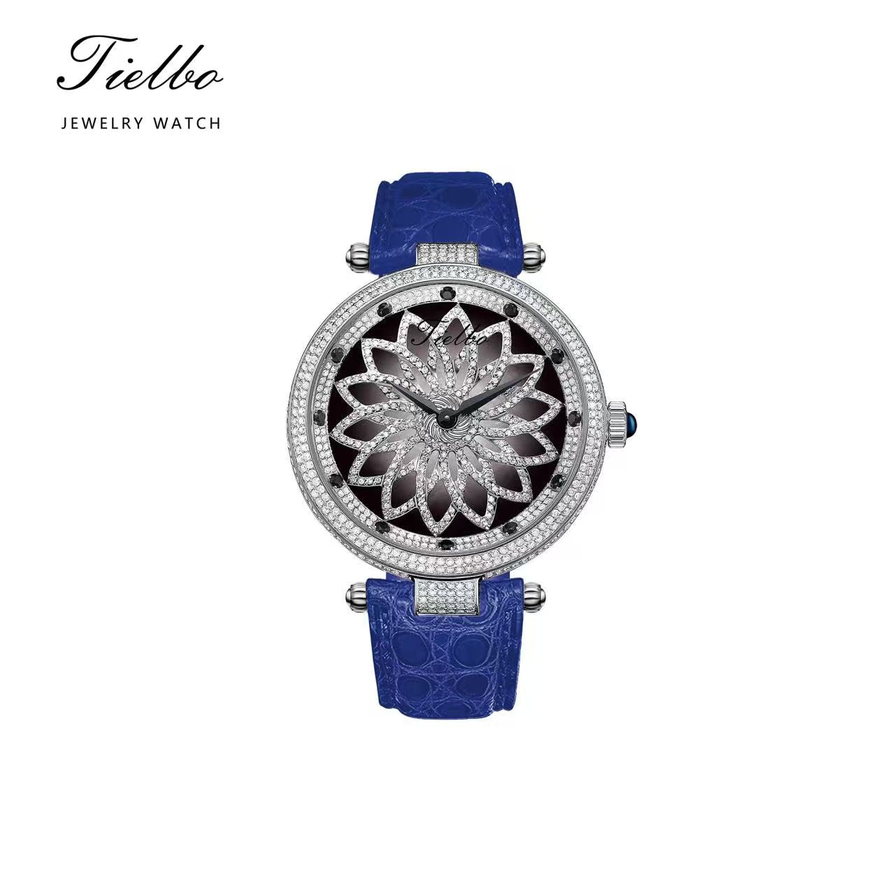 Women's Bloom Watch – Rotating Dial, Iced-Out, 42mm T127L