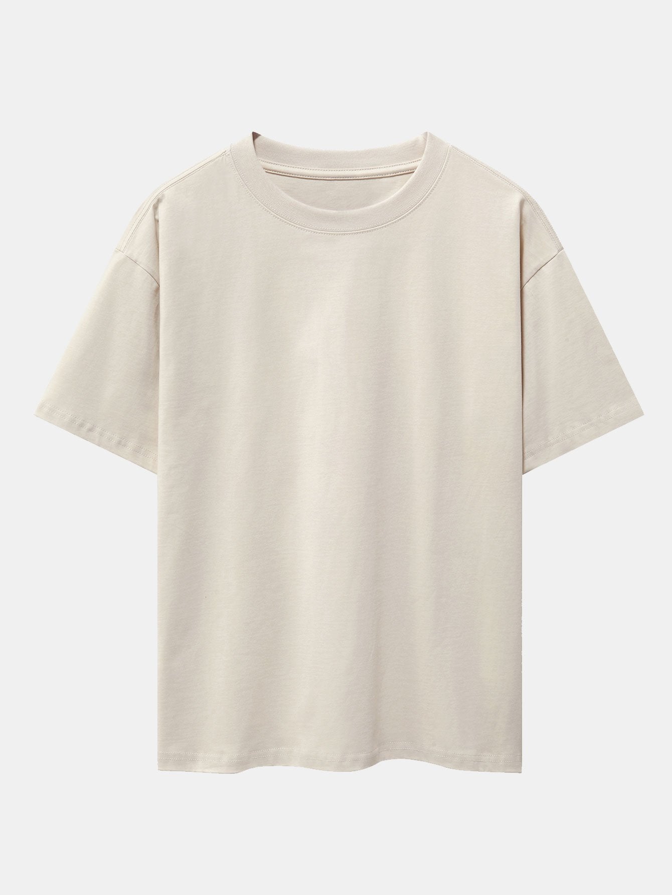 Basic Heavy Weight Drop Shoulder Oversize T-Shirt - Naturzy