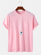 Astronaut On A String Print T-Shirt - Naturzy