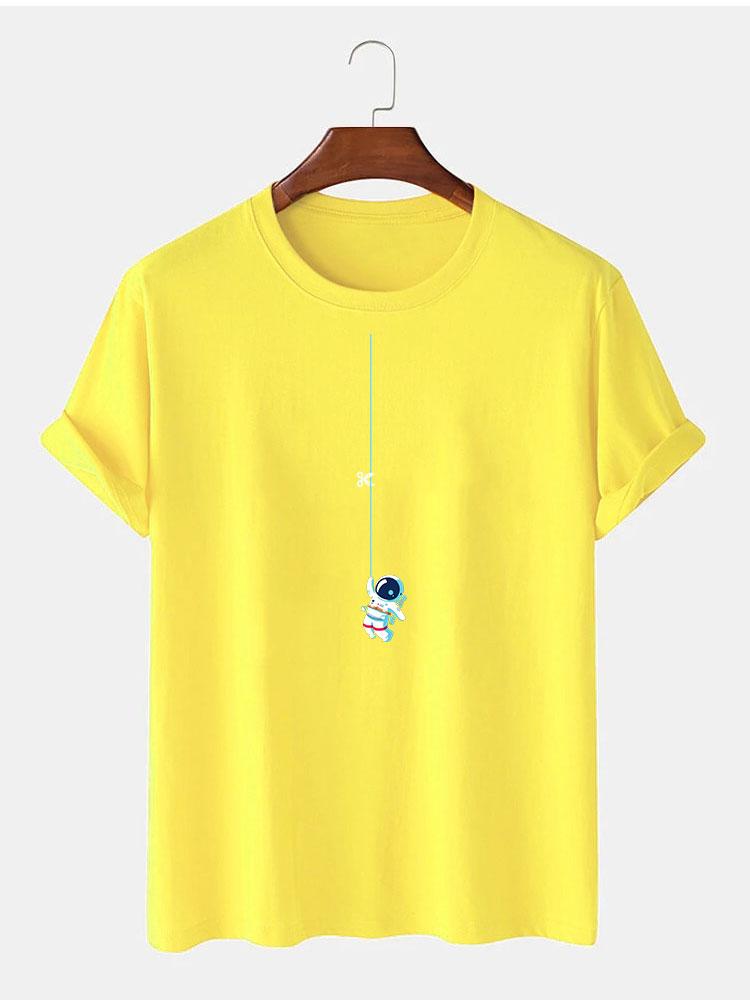 Astronaut On A String Print T-Shirt - Naturzy