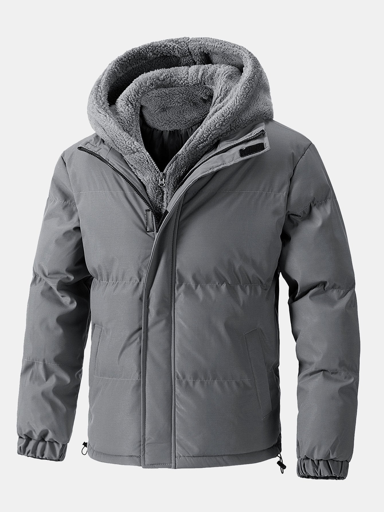 2 In 1 Teddy Hooded Puffer Jacket - Naturzy