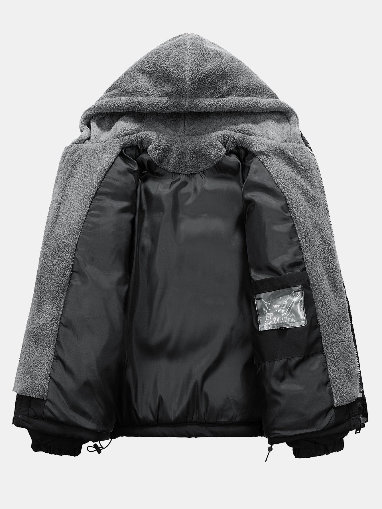 2 In 1 Teddy Hooded Puffer Jacket - Naturzy