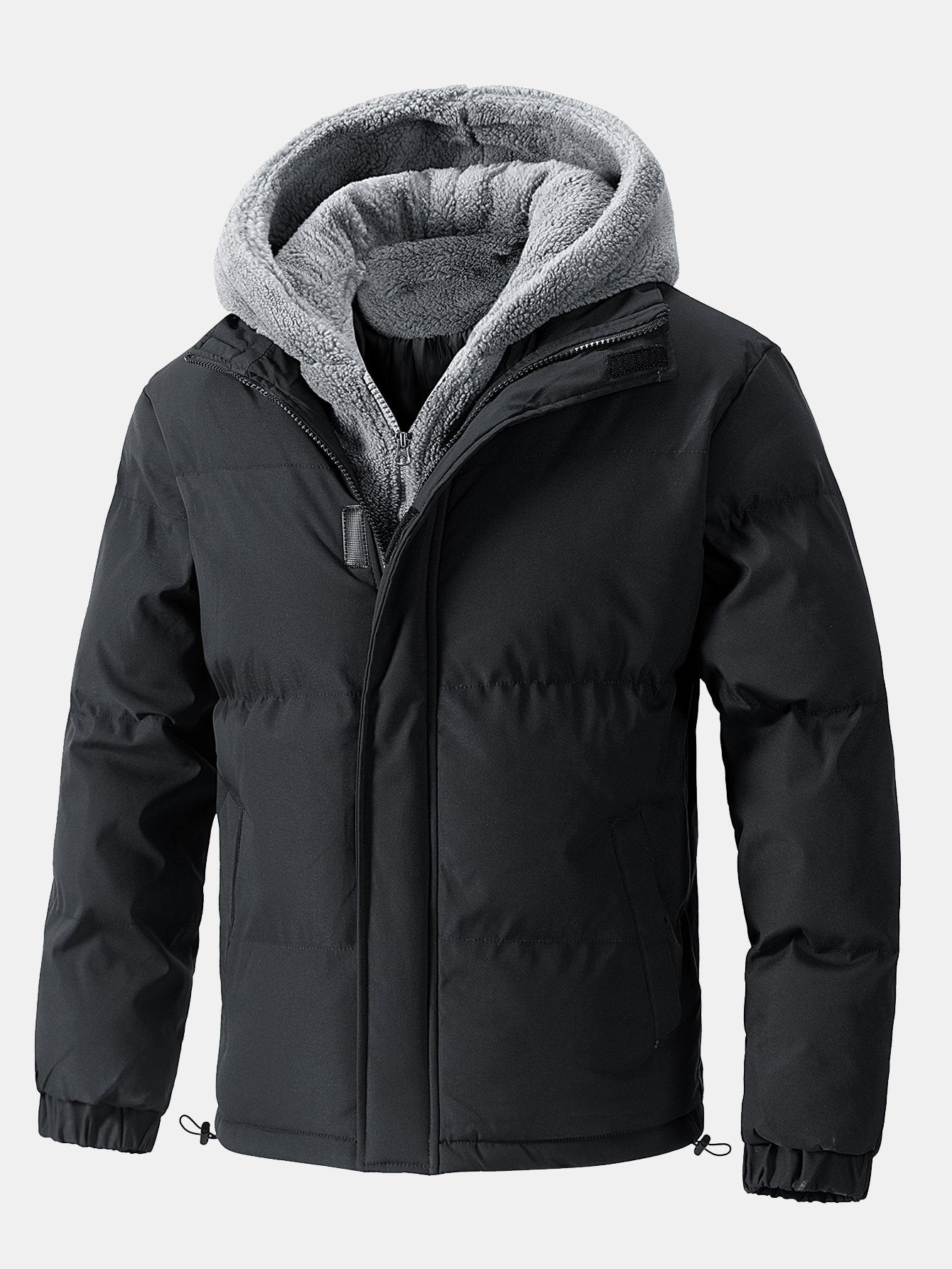 2 In 1 Teddy Hooded Puffer Jacket - Naturzy